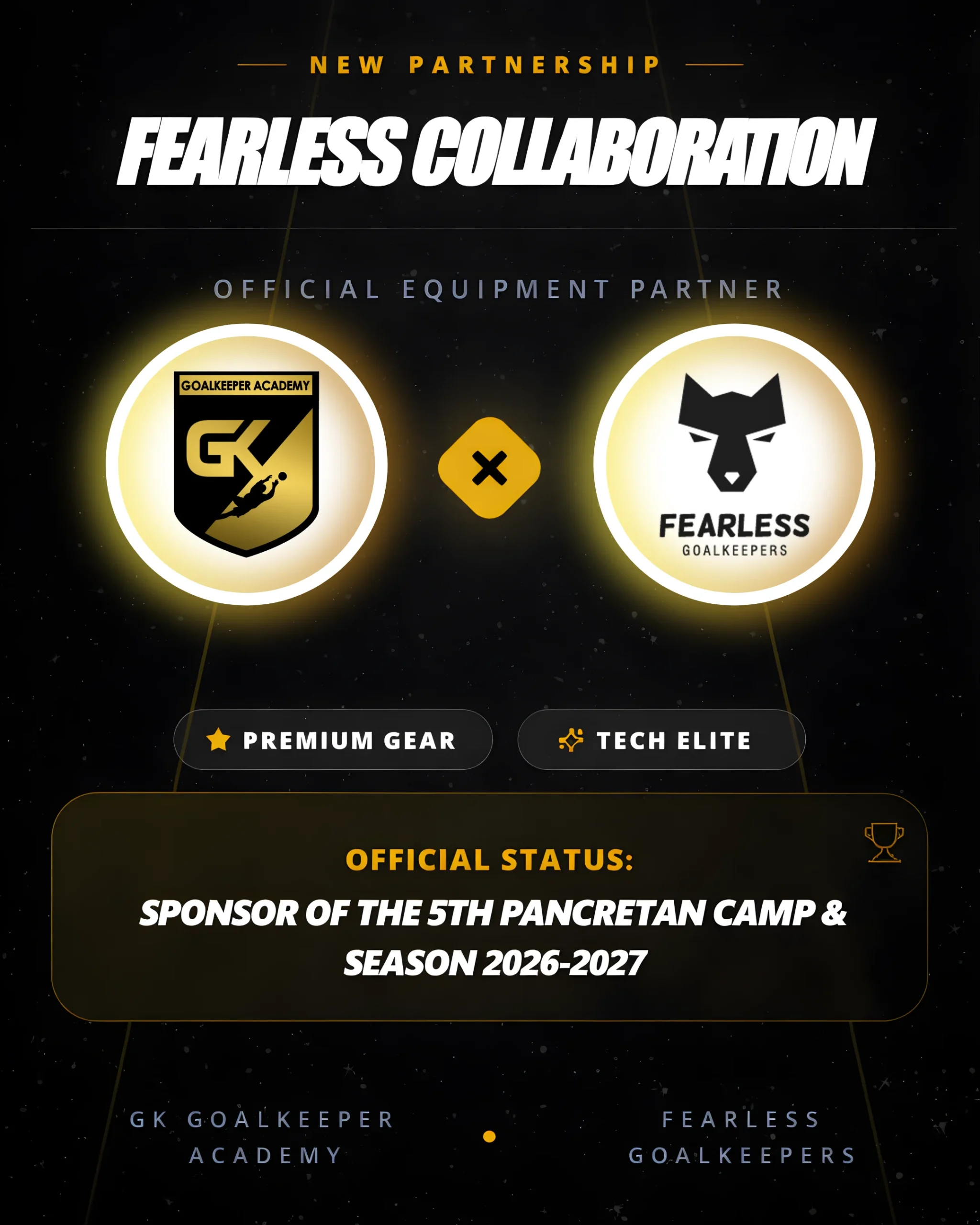 Η GK Goalkeeper Academy ανακοινώνει συνεργασία με την Fearless Goalkeepers!