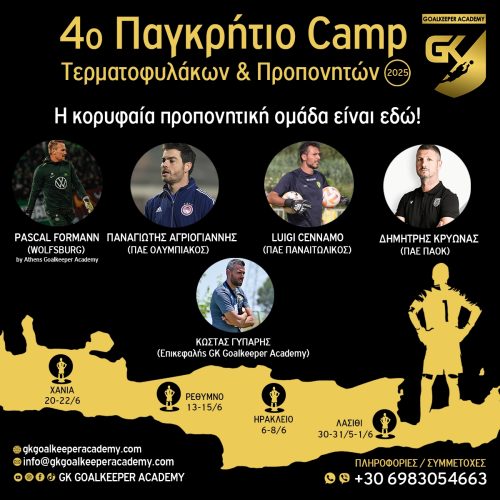 4ο ΠΑΓΚΡΗΤΙΟ CAMP ΤΕΡΜΑΤΟΦΥΛΑΚΩΝ & ΠΡΟΠΟΝΗΤΩΝ: Η ΚΟΡΥΦΑΙΑ ΠΡΟΠΟΝΗΤΙΚΗ ΚΑΙ ΕΠΙΣΤΗΜΟΝΙΚΗ ΟΜΑΔΑ ΕΙΝΑΙ ΕΔΩ